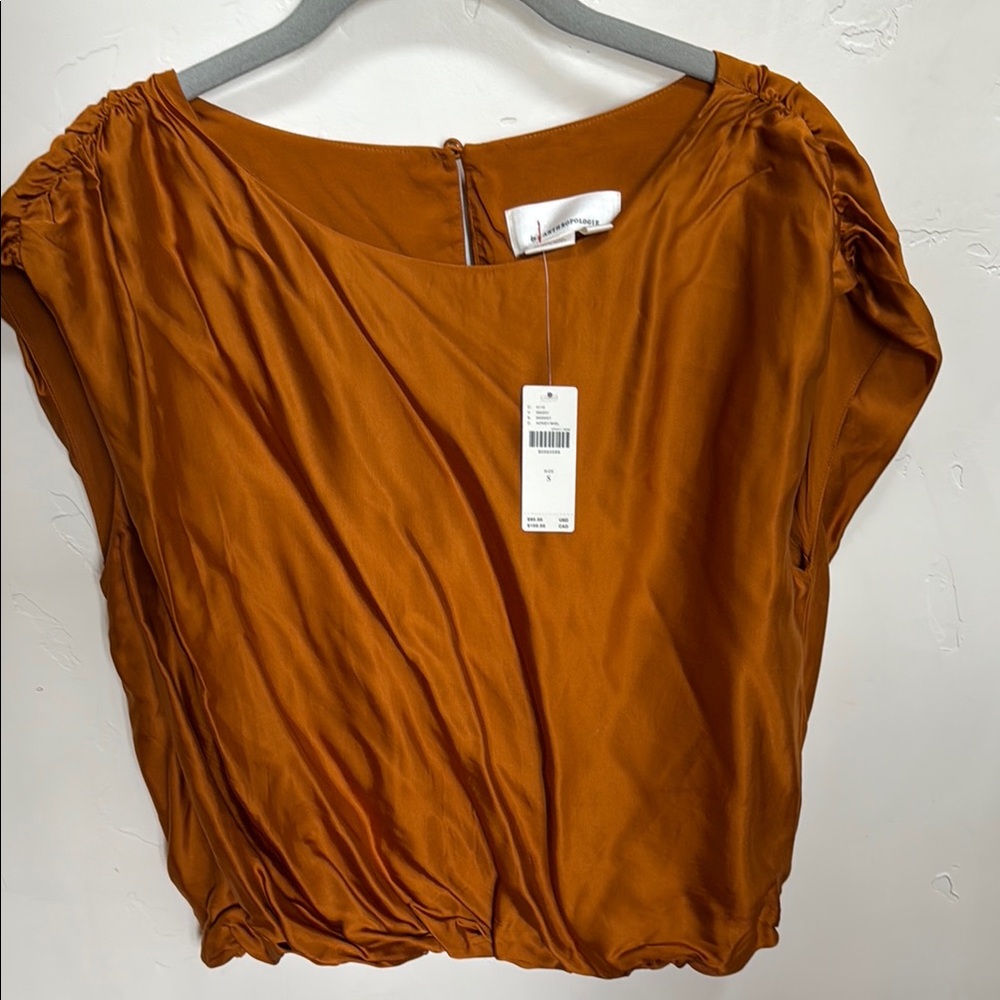 Anthropologie Rust Blouse